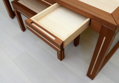 Frédéric Blatière : bureau frêne/acajou